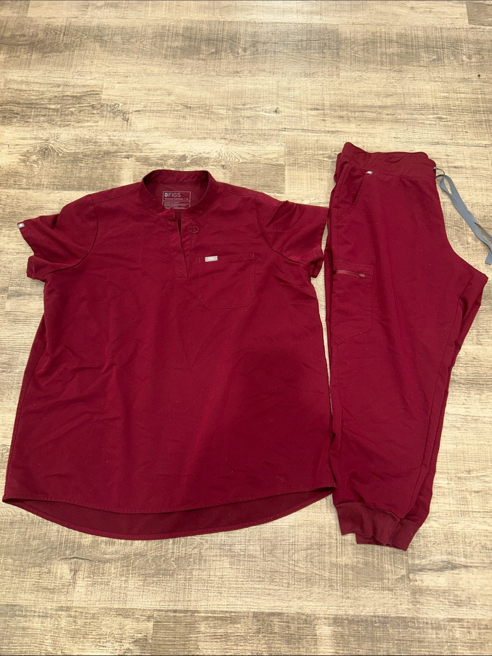 FIGS Maroon Scrub Top